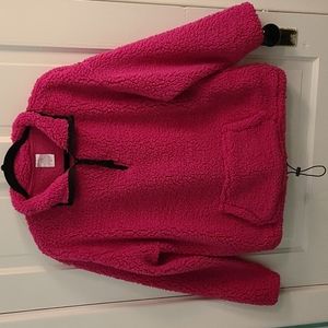 Neon Pink Sherpa Pullover No Boundaries